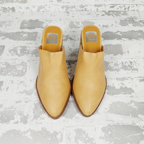 DV DOLCE VITA Tendle Block Heel Mule In Nude Tan Suede B480 - Picture 7 of 11